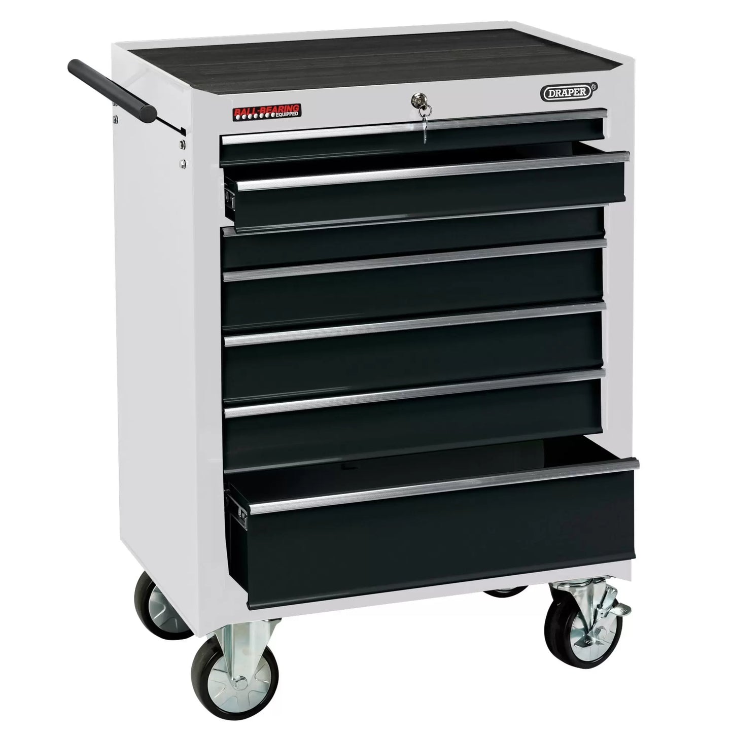 Draper Tools - 35744 - Roller Tool Cabinet, 7 Drawer, 26", White