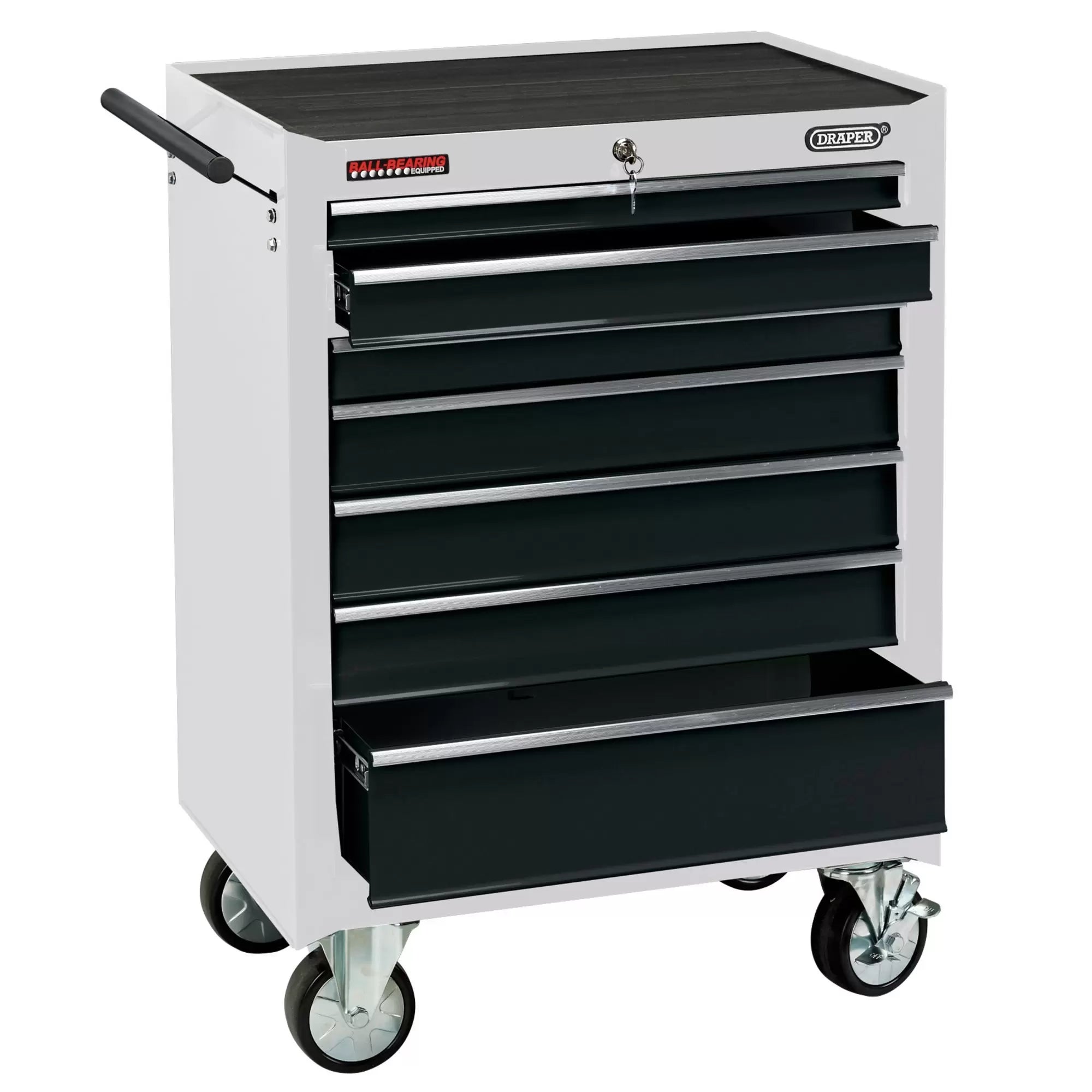 Draper Tools - 35744 - Roller Tool Cabinet, 7 Drawer, 26", White