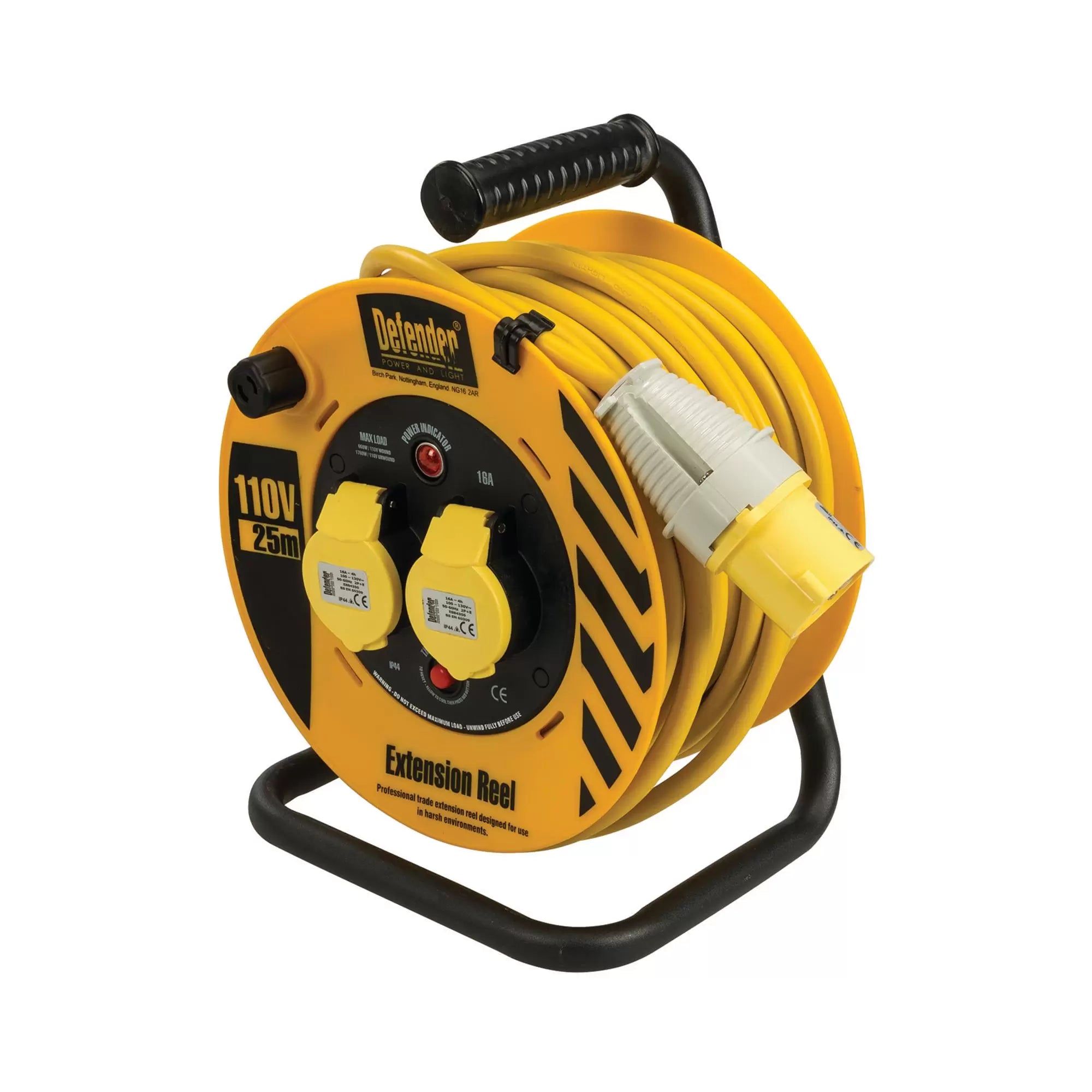 Draper Tools - 35821 - Defender E86455 110V Heavy Duty Industrial Cable Reel, 25m