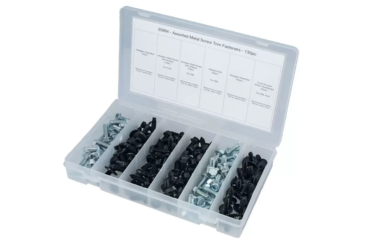 Metal Screw Trim Fasteners 135pc