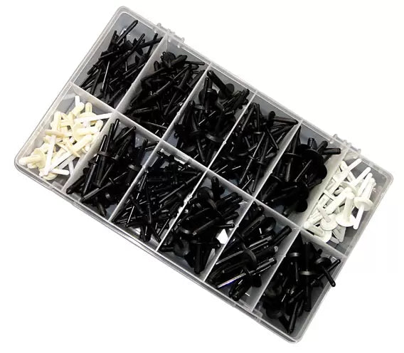 Connect - 36038 - Assorted Plastic Trim Rivets 235pc