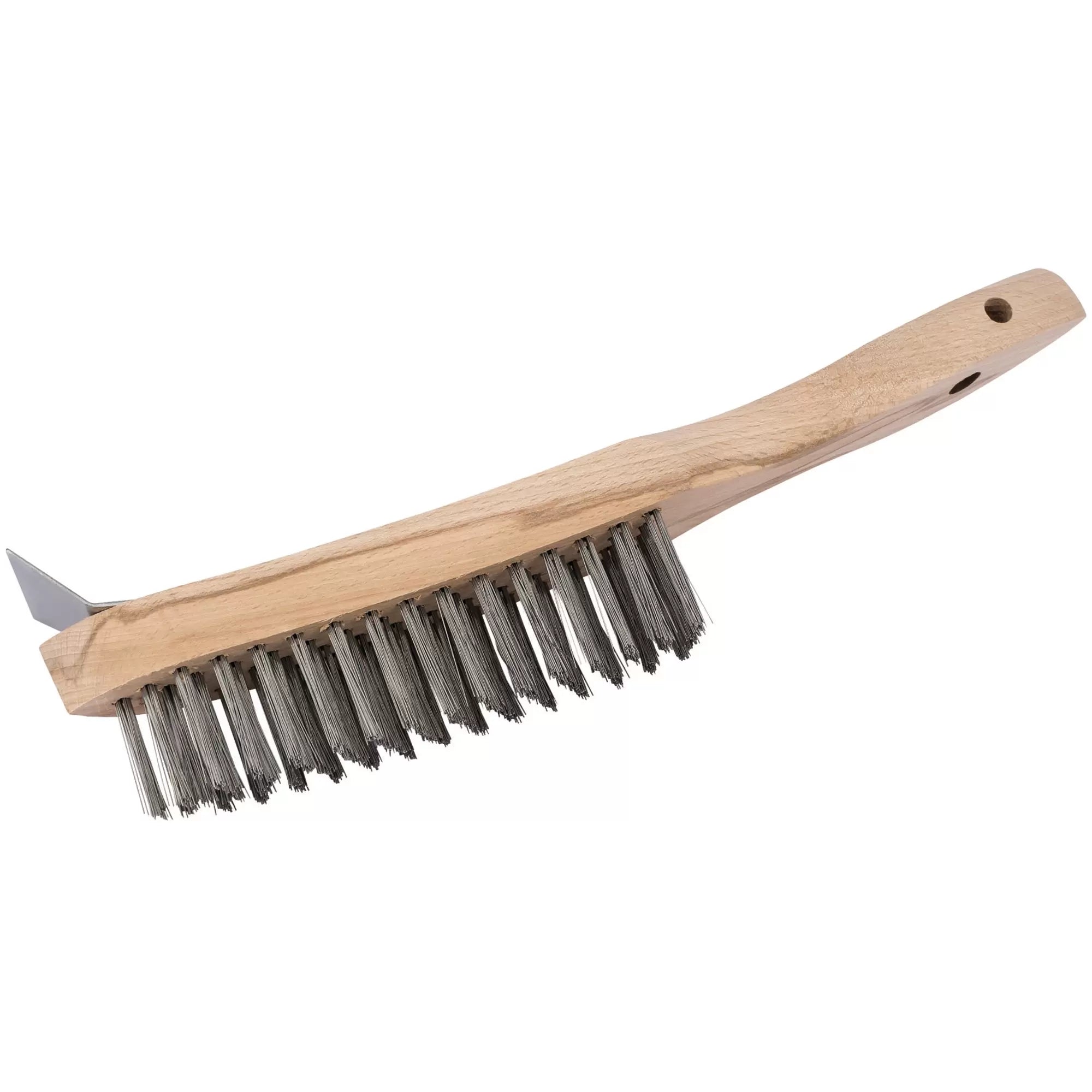 Draper Tools - 36176 - Heavy Duty 4 Row Wire Scratch Brush with Scraper, 310mm