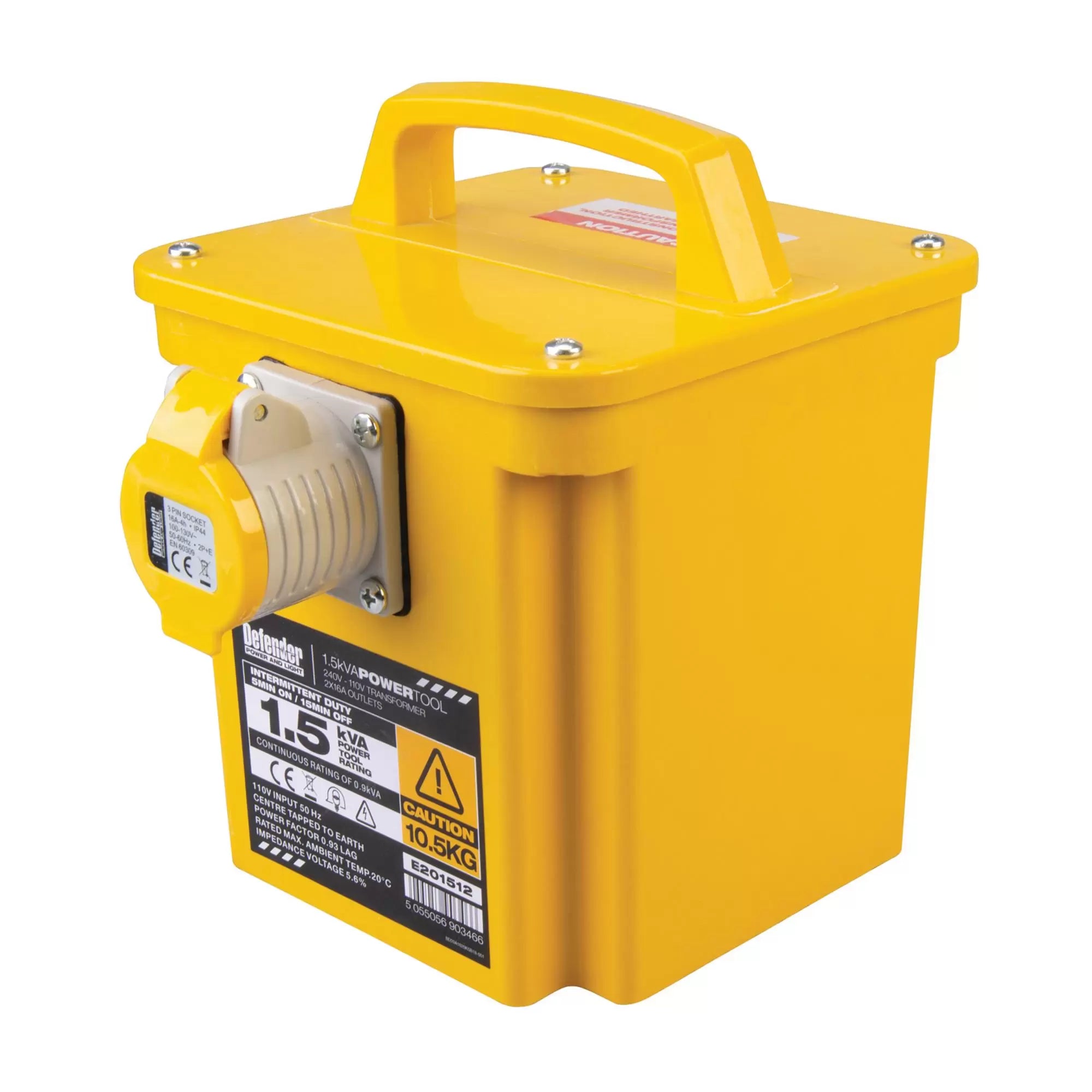 Draper Tools - 36397 - Defender E201512 110V 1.5kVA Transformer, 16A