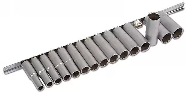 Laser - 3660 - Bi-Hex Deep Socket 1/2"D Set 15pc