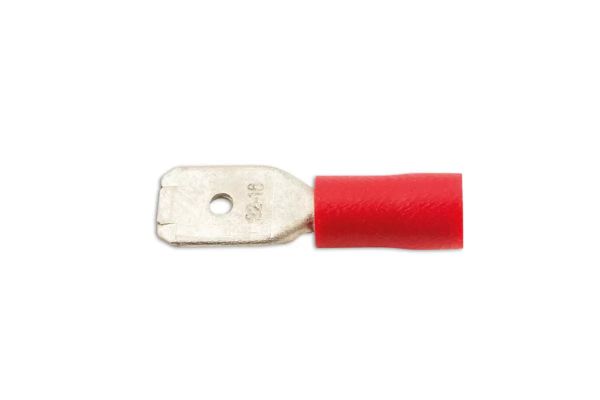 Connect - 36868 - Red Male Blade Terminal 6.3mm 10pc