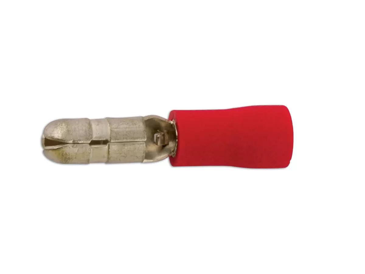 Connect - 36869 - Red Male Bullet Terminal 4mm 10pc