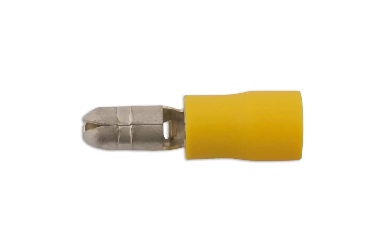 Connect - 36881 - Yellow Male Bullet Terminal 5mm 10pc