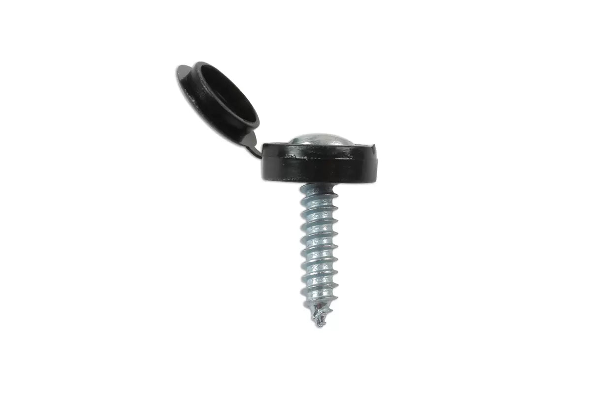 Connect - 36885 - Black Number Plate Flip Top & Screw
