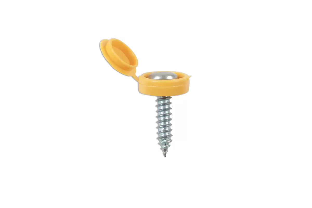 Connect - 36886 - Yellow Number Plate Flip Top & Screw
