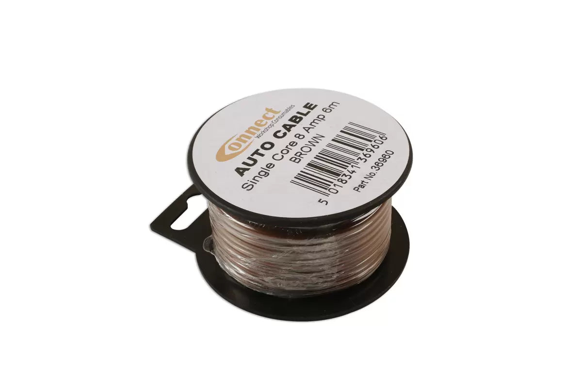 Brown Single Core Auto Cable 14/0.30 6m