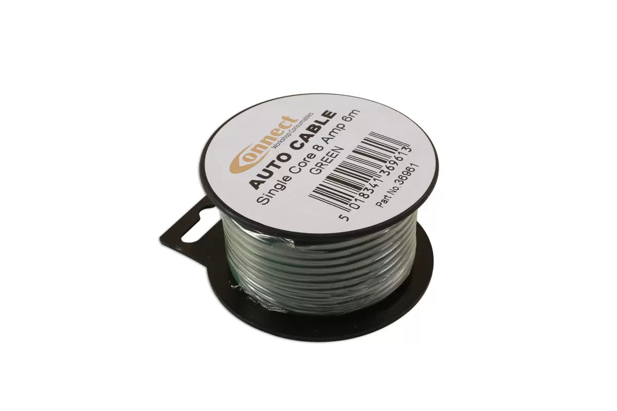 Green Single Core Auto Cable 14/0.30 6m