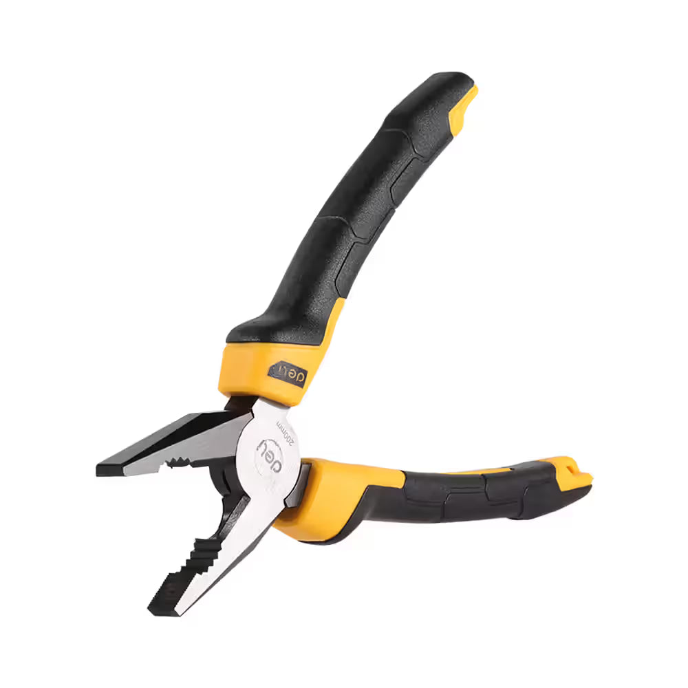 Deli 8" Combination Pliers, Used for Heavy-Duty Gripping & Cutting