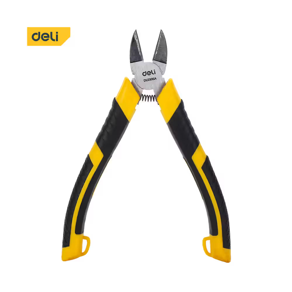 Deli 6" Diagonal Cutting Pliers, Suitable for Clean Angle Cuts in Electrical Work