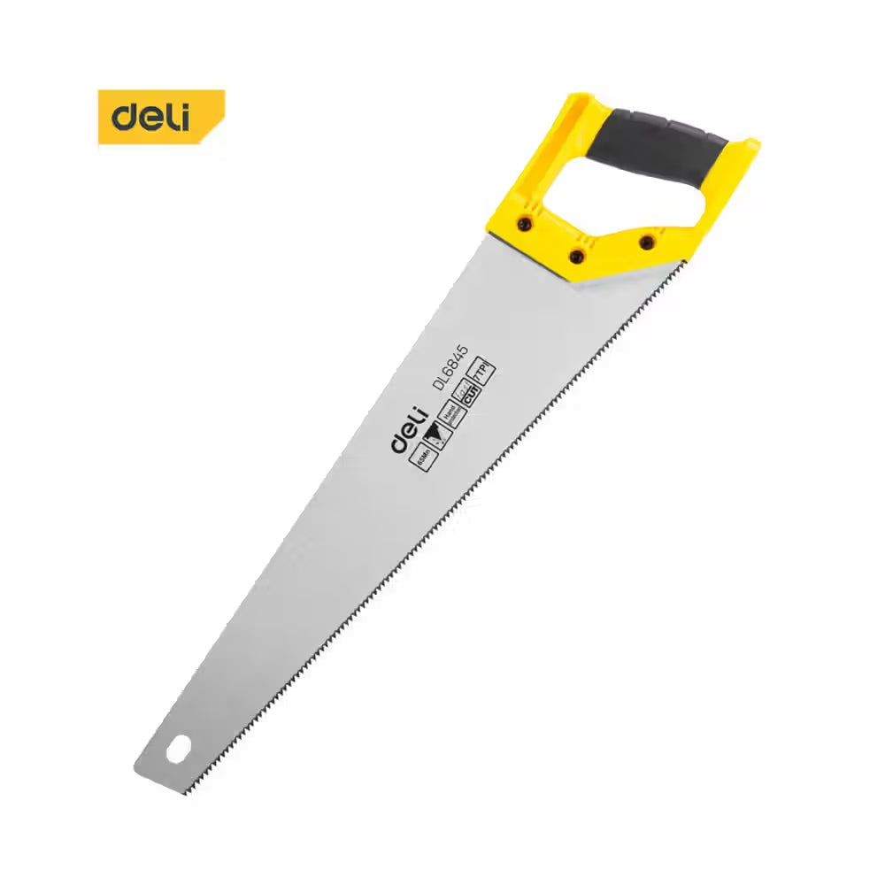 Deli 500mm Hand Saw, Used for Long, Straight Cuts in Lumber