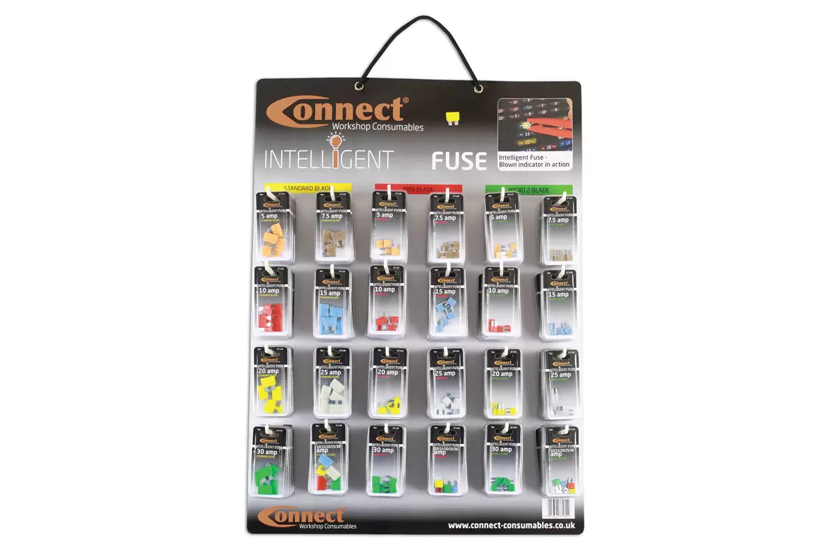 LED Blade Fuse Wall Rack with Fuses
