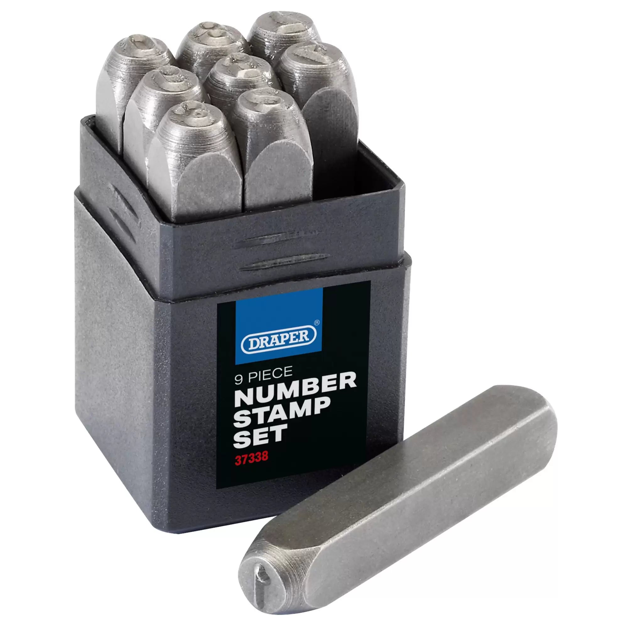 Draper Tools - 37338 - 0 - 9 Number Stamp Set, 1/4"