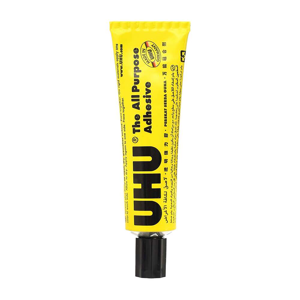 UHU All Purpose Adhesive, 35 ml Tube, Crystal-Clear, Fast-Dry, Flexible Bond, Multi-Material