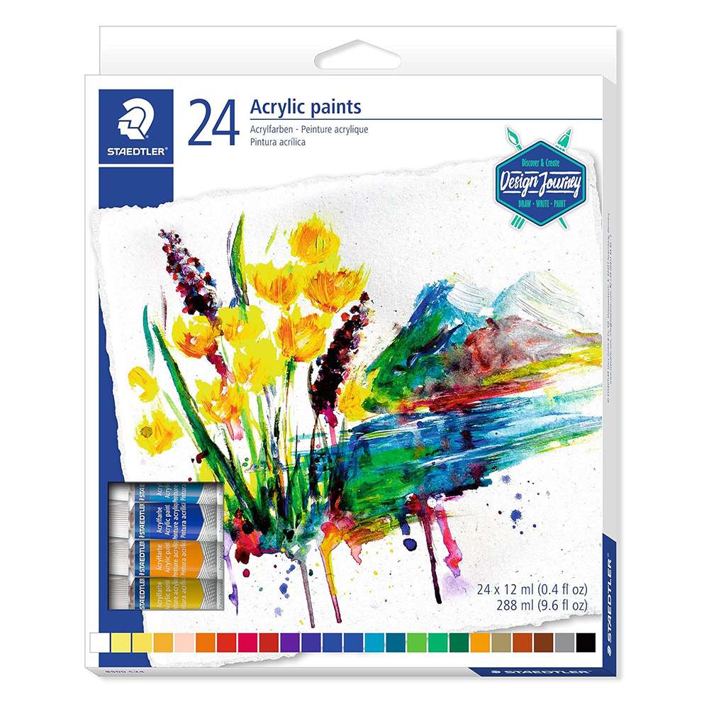 Staedtler Acrylic Paint, 24 Colors, Tube – Pack of 1