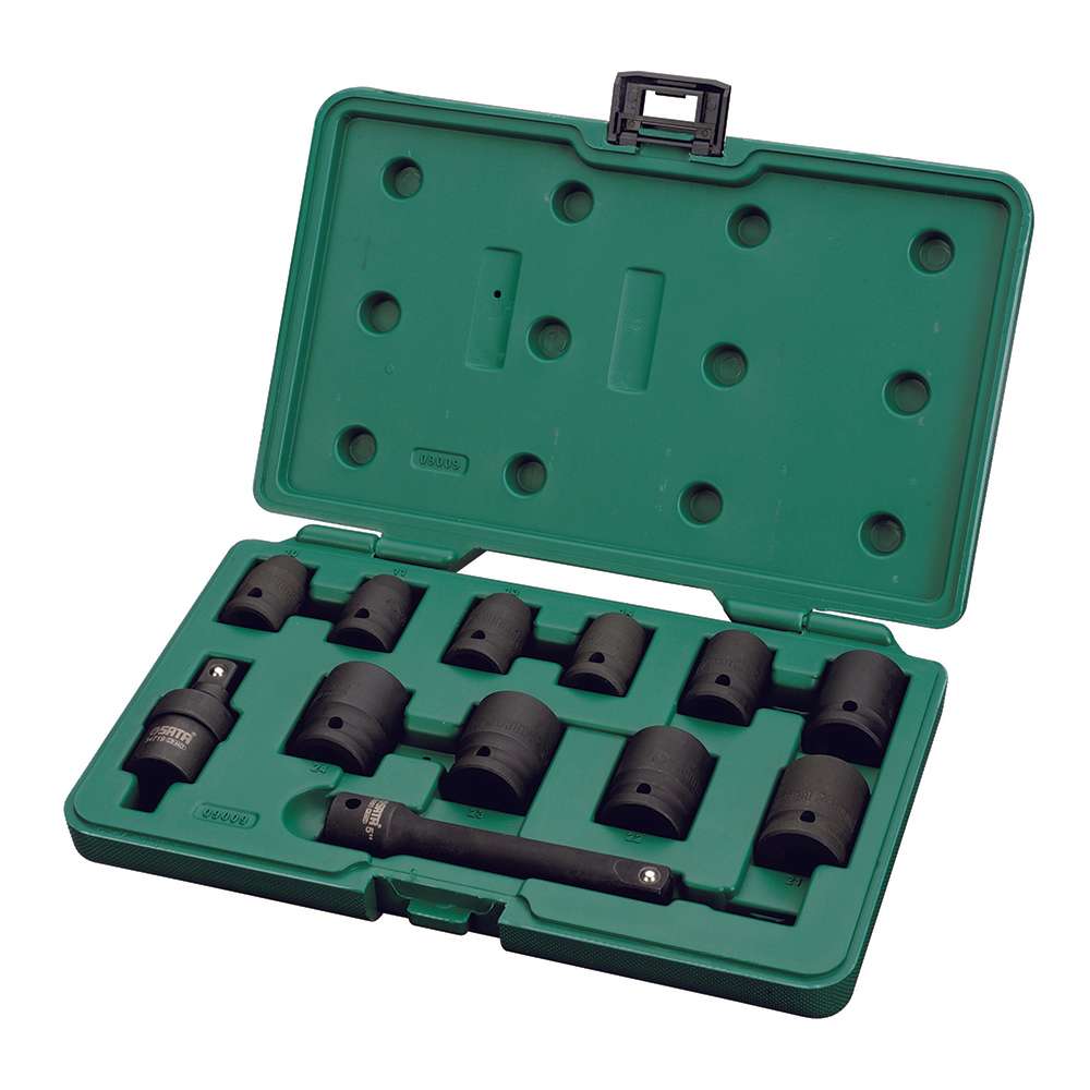SATA ST09009SJ 12-Piece 1/2" Drive 6 Point Metric Impact Socket Set