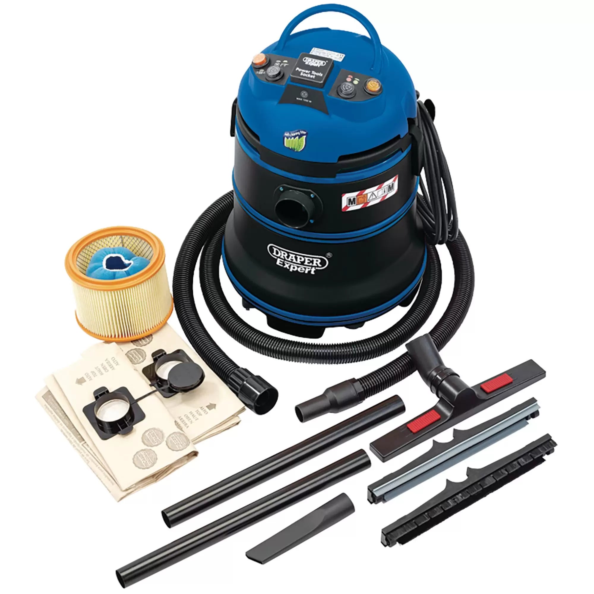 Draper Tools - 38015 - Draper Expert 230V M-Class Wet and Dry Vacuum Cleaner, 35L, 1200W