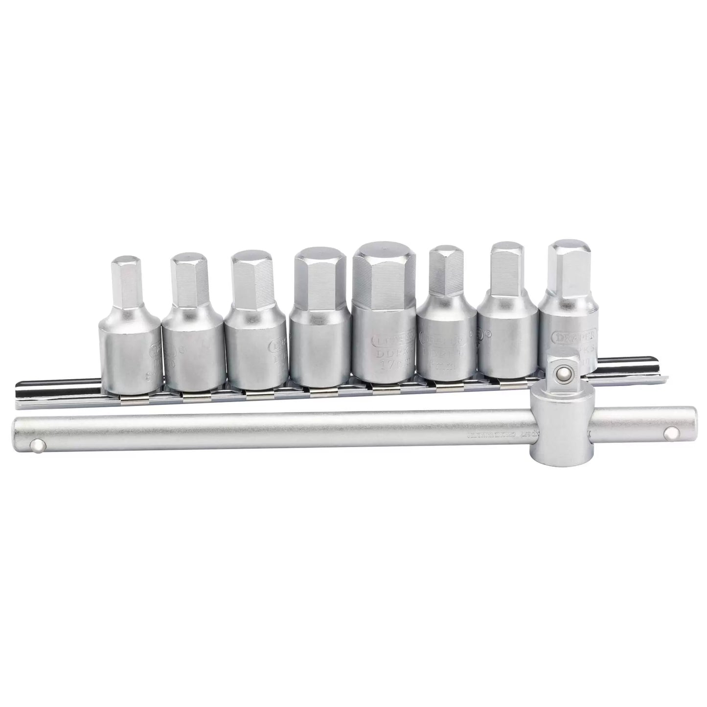 Draper Tools - 38329 - Drain Plug Key Set, 3/8" Sq. Dr. (10 Piece)