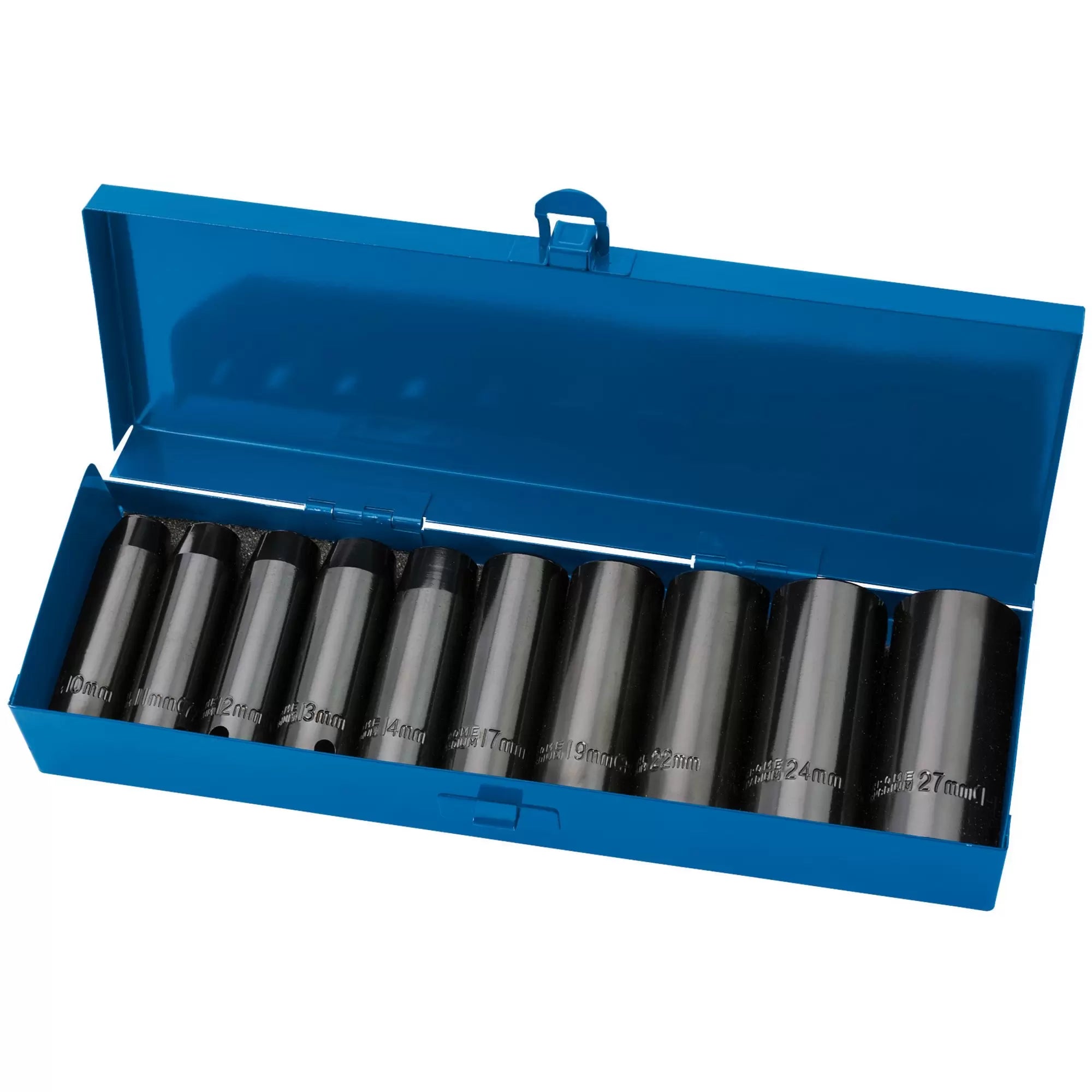 Draper Tools - 38369 - Draper Expert HI-TORQ® Metric Deep Impact Socket Set, 1/2" Sq. Dr. (10 Piece)
