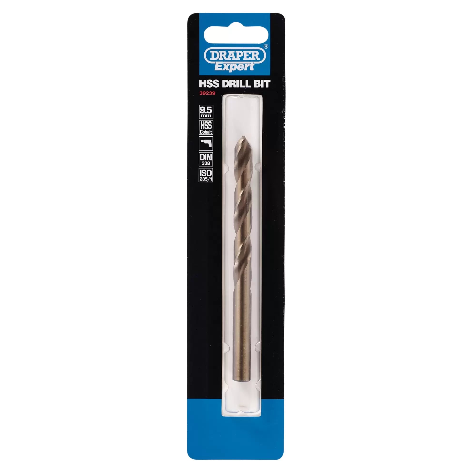 Draper Tools - 39239 - Draper Expert HSS Cobalt Drill Bit, 9.5 x 230mm