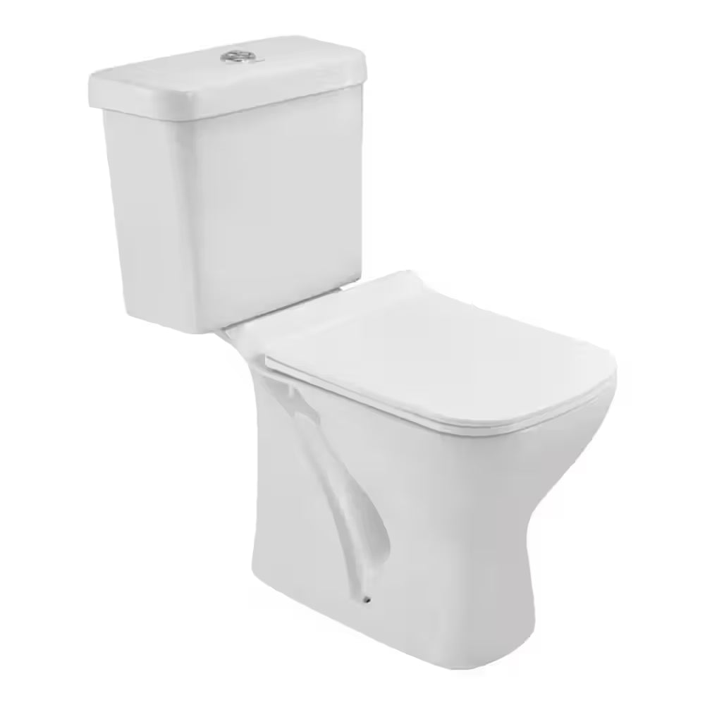 Essco Jaquar (AIS-WHT-101751S220SPPSMZ) 395 x 680 x 775 mm (220 mm Strap) Bowl With Cistern For Coupled WC - White