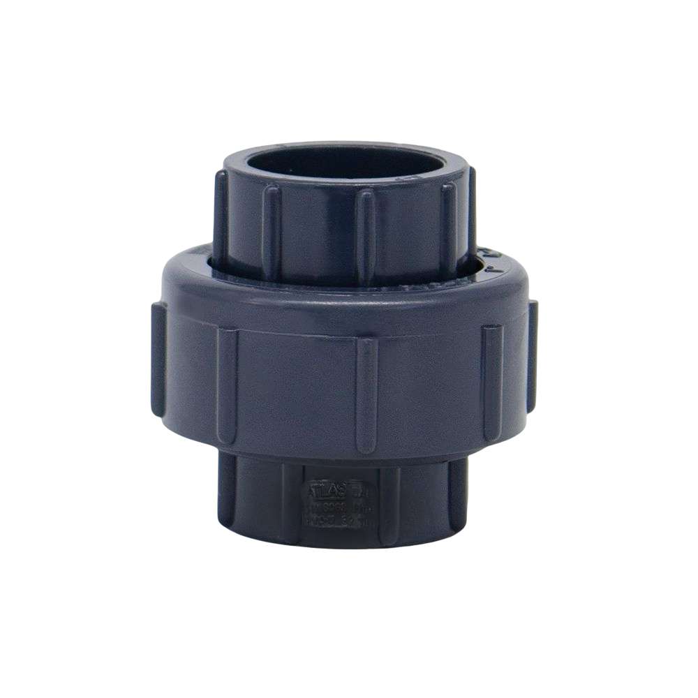 Atlas 1" PVC Union Socket, Demountable Solvent-Weld Pipe Connector for Easy Maintenance in Water Lines
