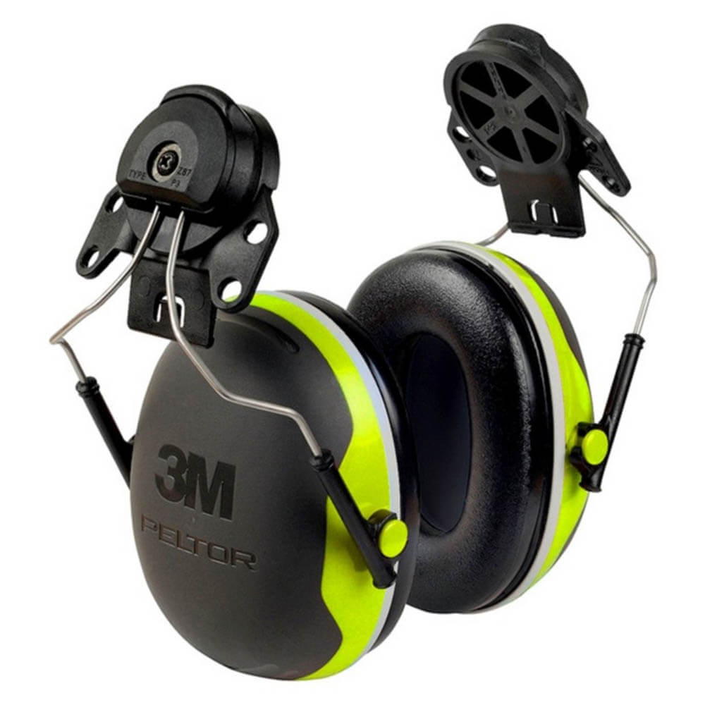 3M Peltor X4P3 High Visibility Helmet Ear Defenders
