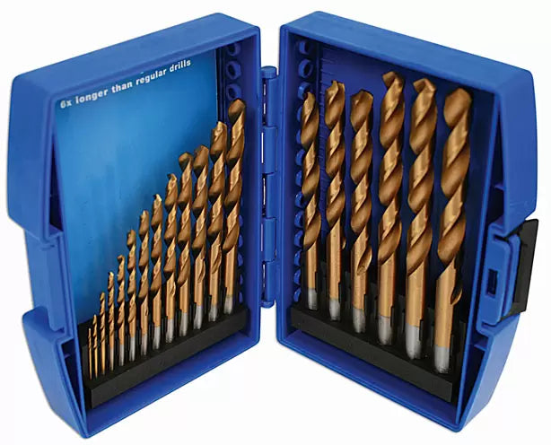 Laser - 4004 - Titanium Coated Drill Set 19pc