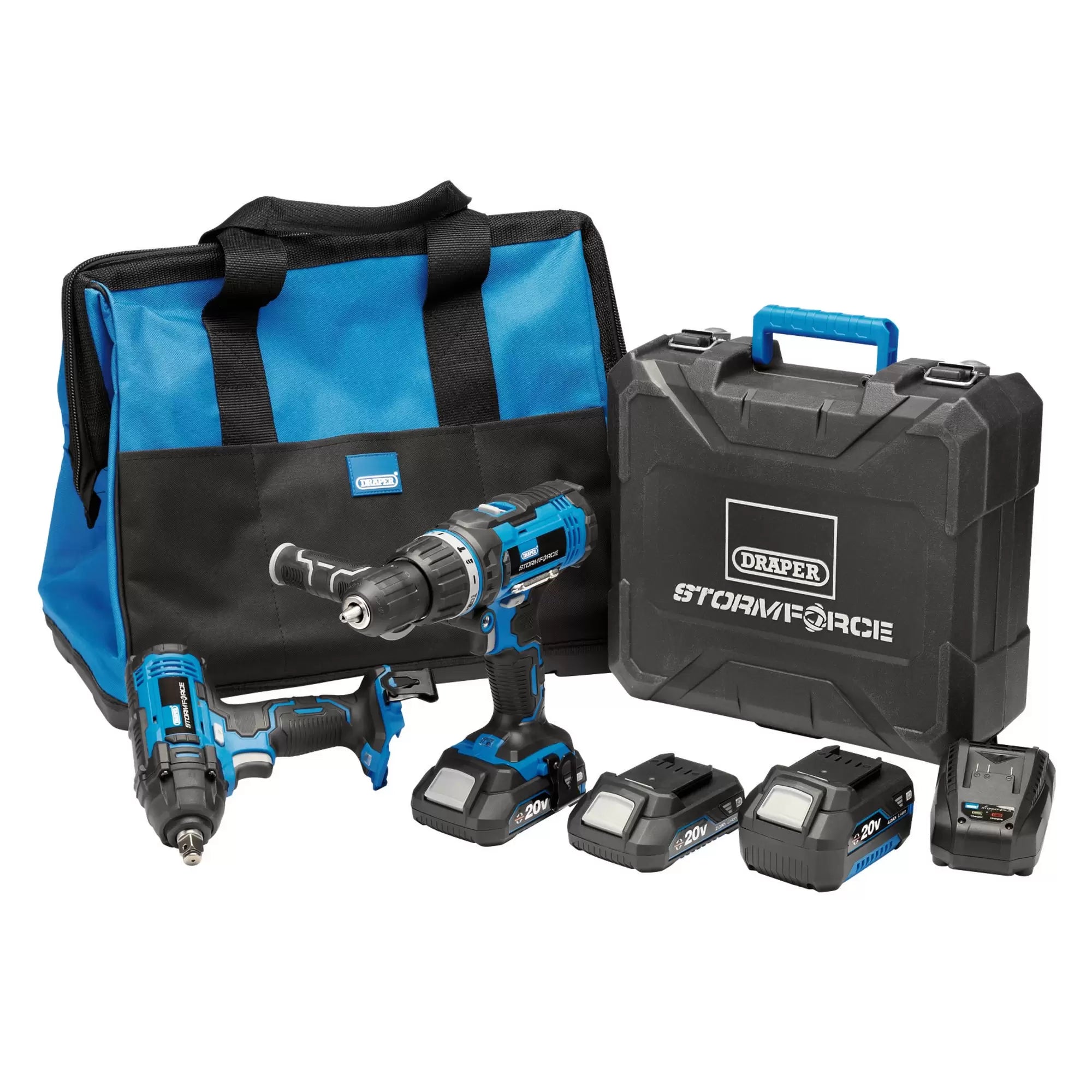 Draper Tools - 40451 - Draper Storm Force® 20V Cordless Workshop Kit (7 Piece)