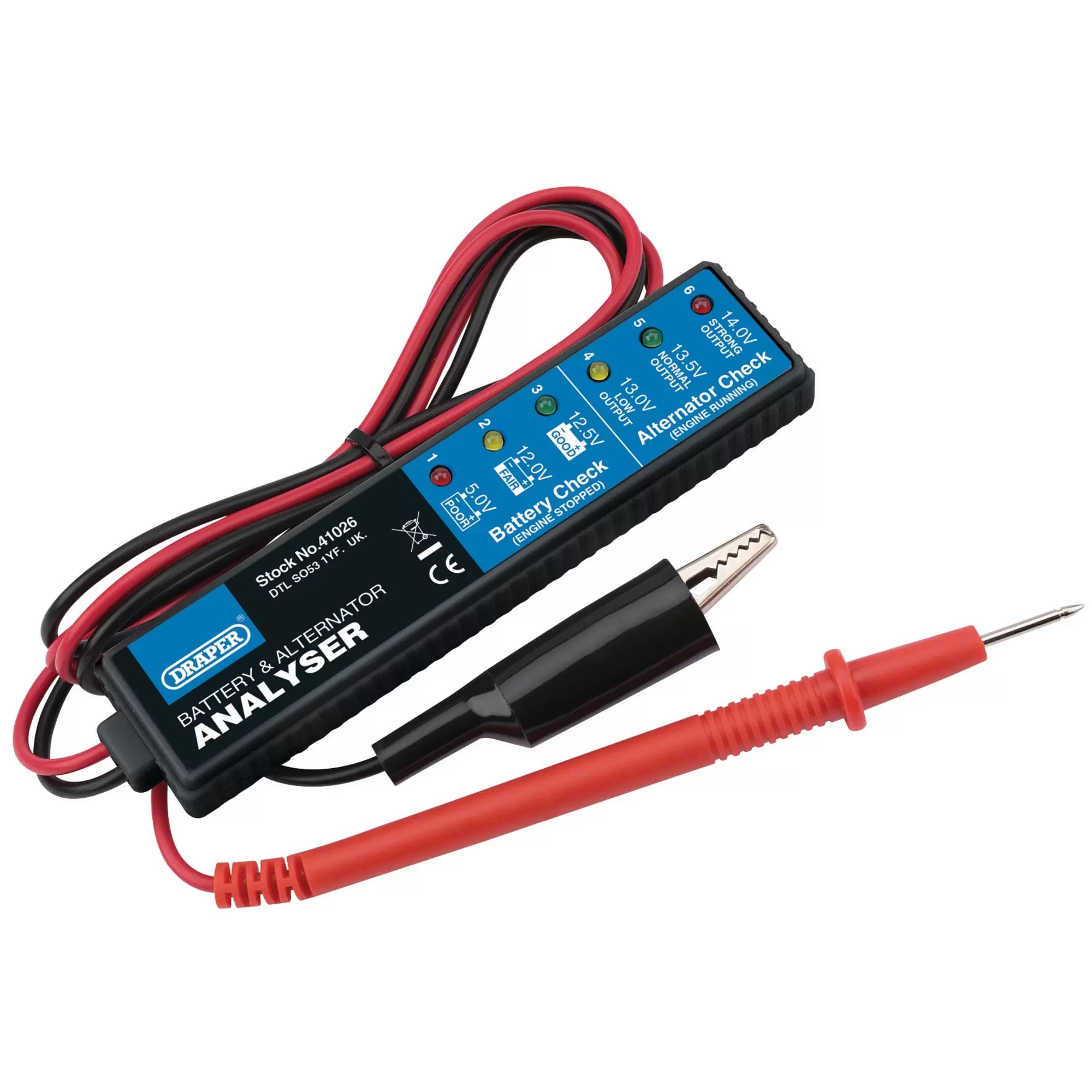 Draper Tools - 41026 - 12V Battery and Alternator Analyser