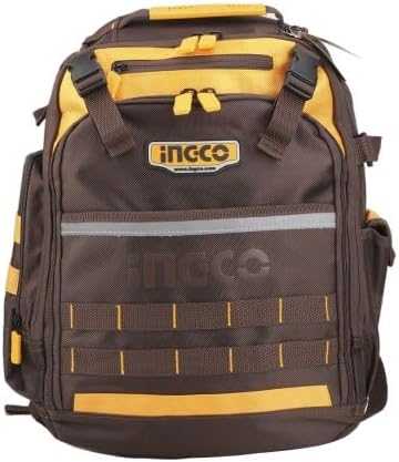 INGCO Professional Tool Backpack – 38x17x46 cm, Durable & Organized – HBP01028