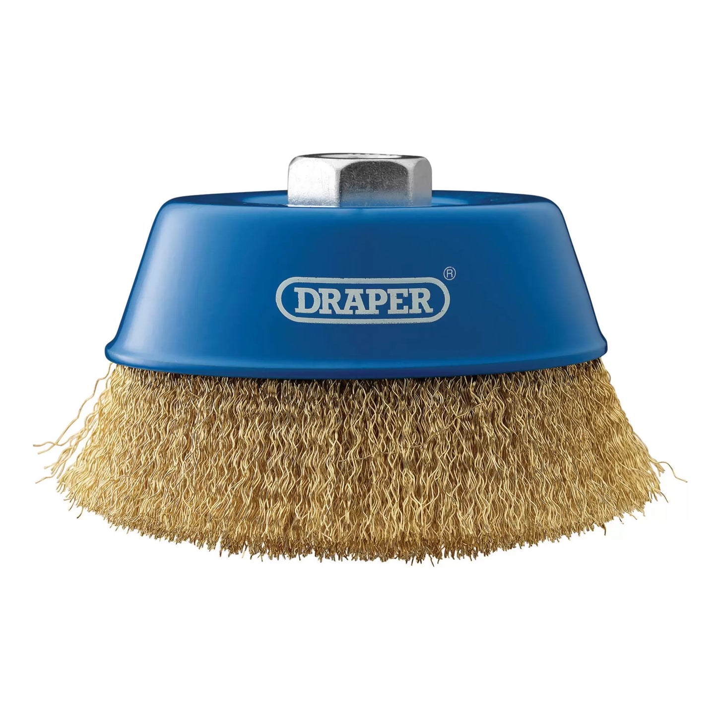 Draper Tools - 41446 - Brassed Steel Crimped Wire Cup Brush, 125mm, M14
