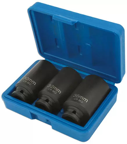 Laser - 4146 - Hub Nut Socket Set 1/2"D 3pc