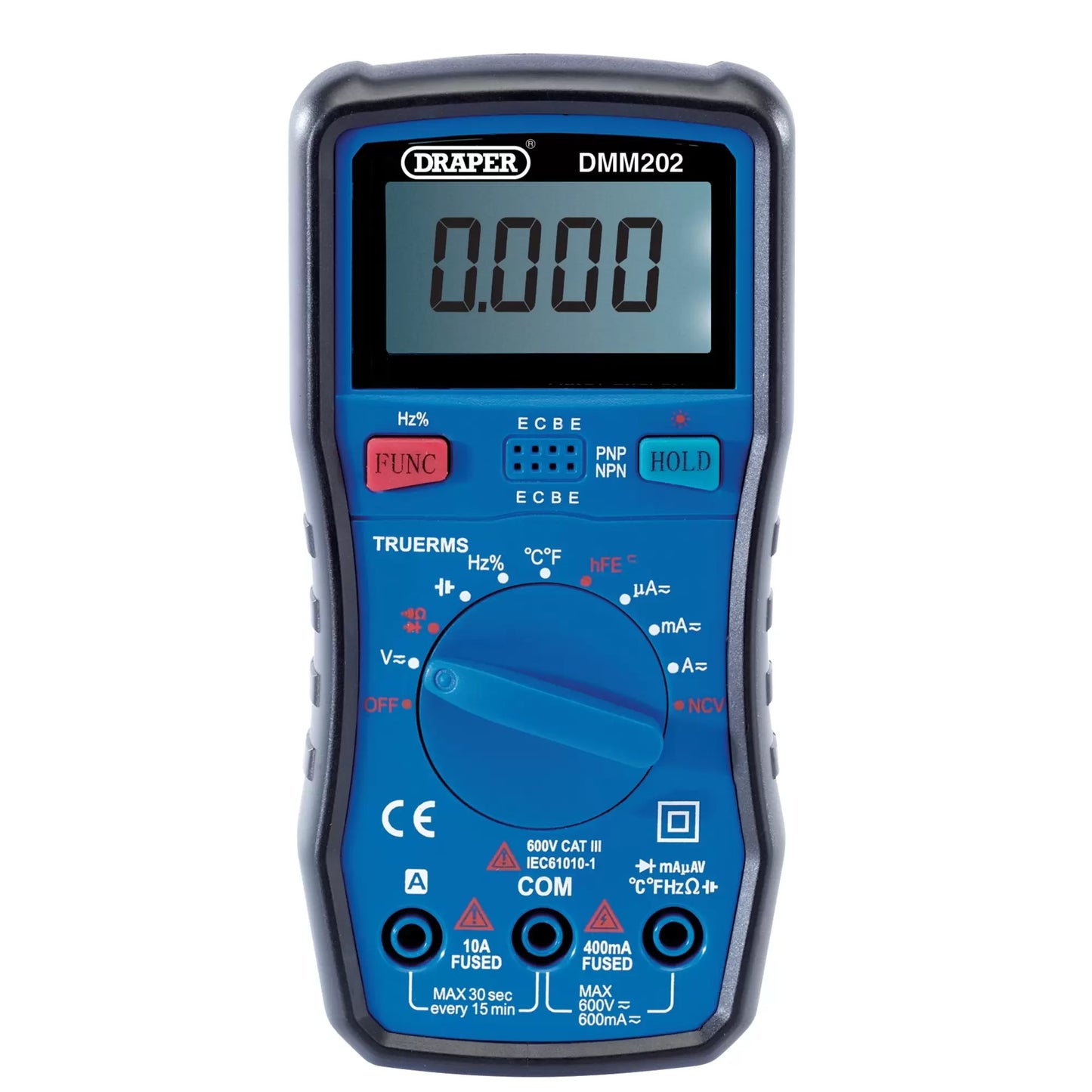 Draper Tools - 41820 - Auto-Ranging Digital Multimeter, 1 x Test Leads, 1 x Temp Probe