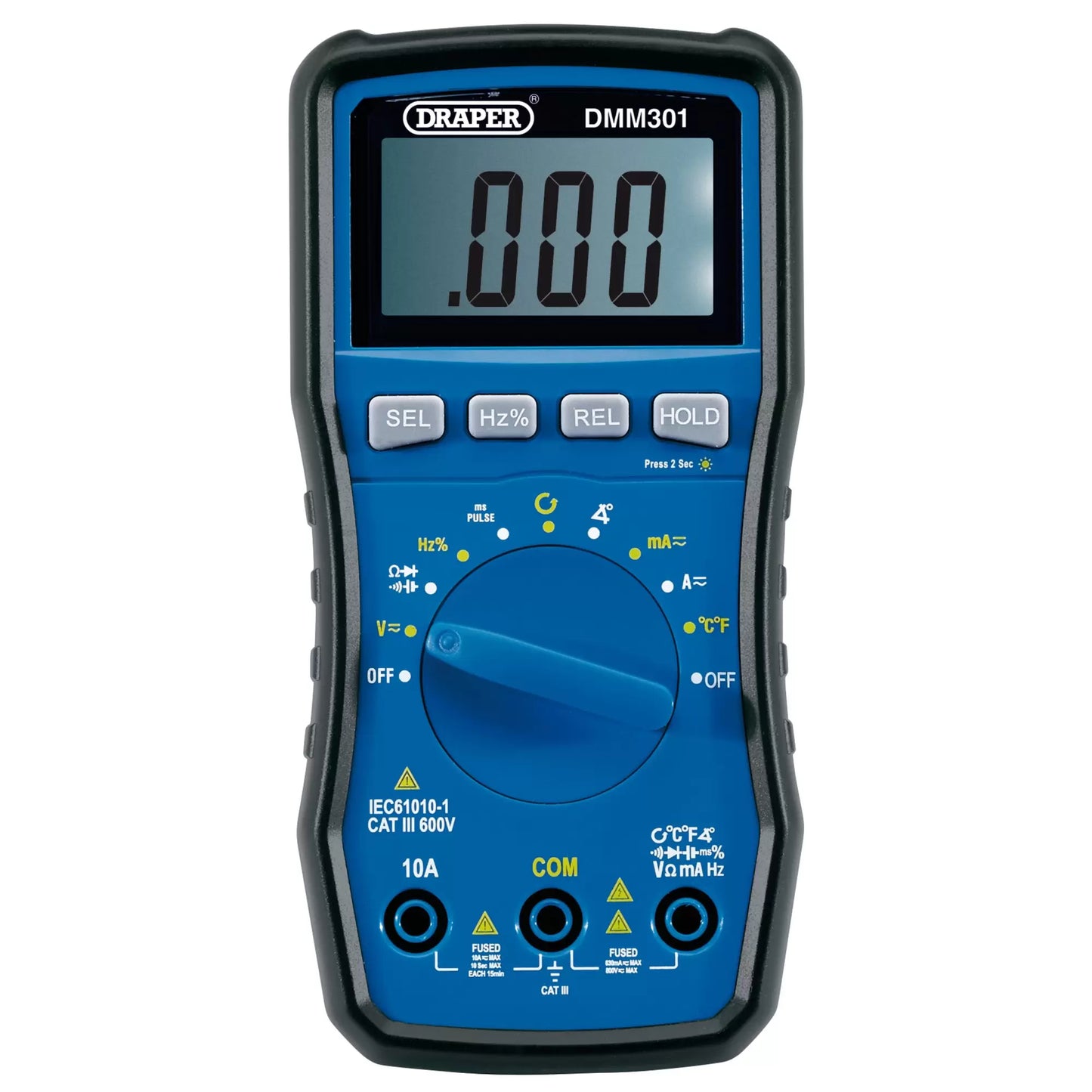 Draper Tools - 41822 - Automotive Digital Multimeter, 1 x Temperature Probe, 1 x Inductive Clamp