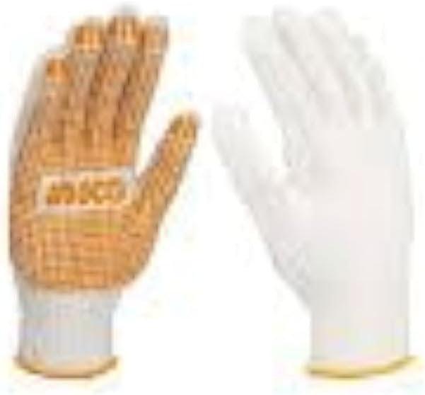 &nbsp;INGCO Dot Pattern Fabric Gloves – XL Size, General Purpose – HGVK05