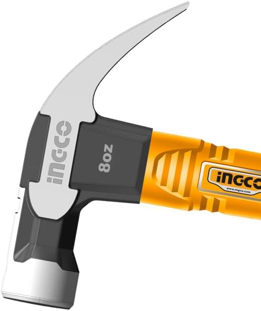 INGCO 16 oz (450g) Fiberglass Claw Hammer – HCH81016