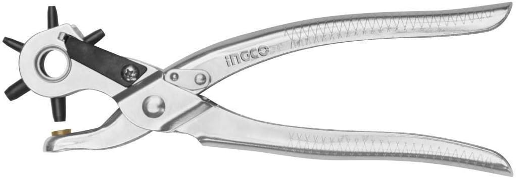 INGCO Leather Hole Punch Set – 6 Sizes, Steel Punch &amp; Awl Tool – HLHP01