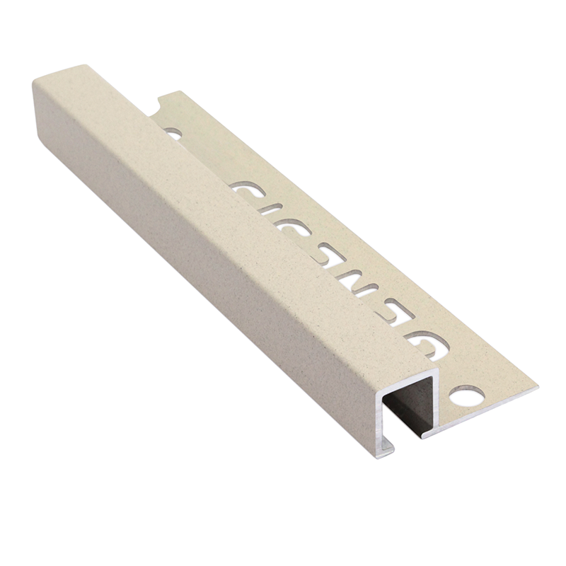 Genesis Textured Sand Stone Square Edge Aluminium Tile Trim TDP 2.5m