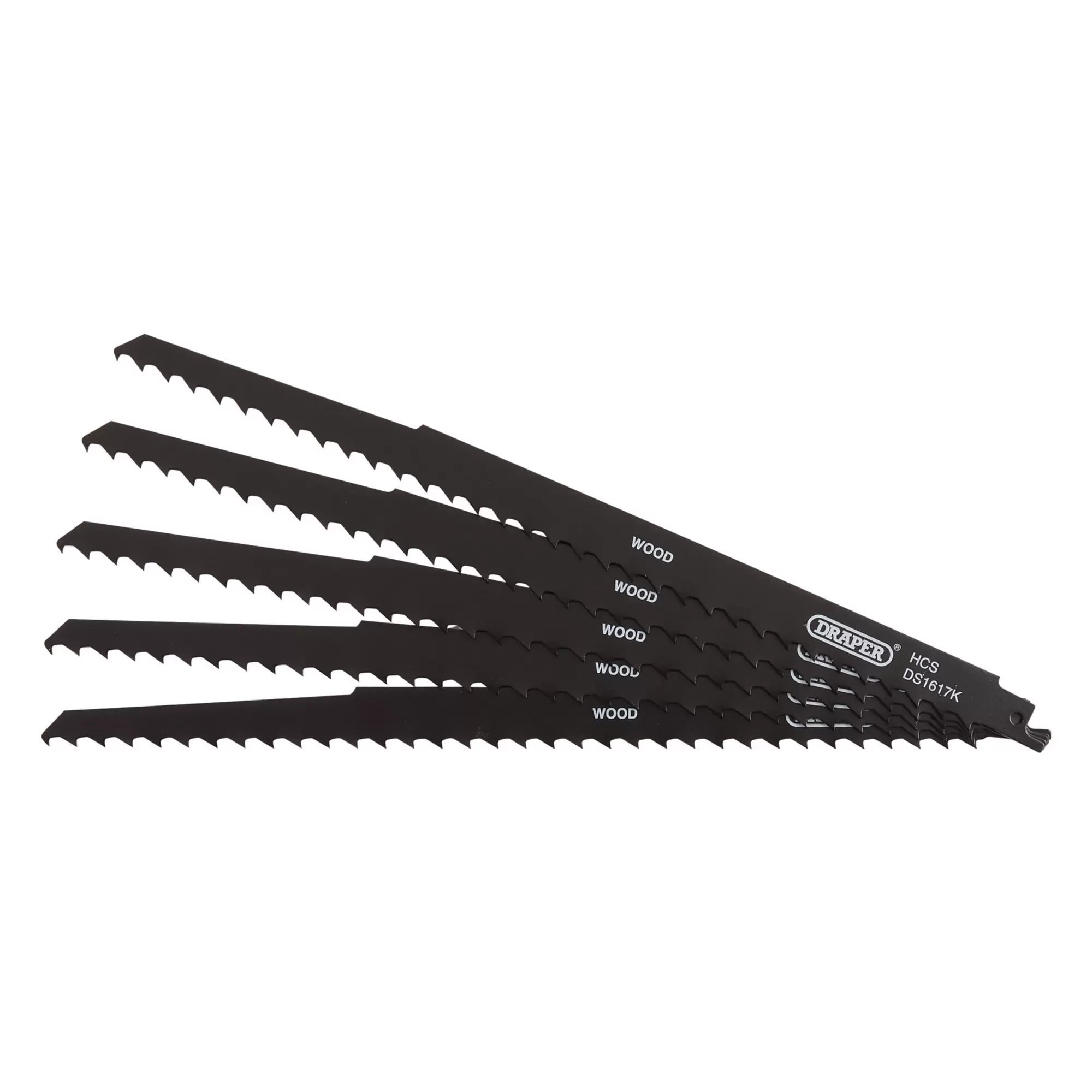 Draper Reciprocating Saw Blades for Pruning 300mm 3tpi (Pack 5)
