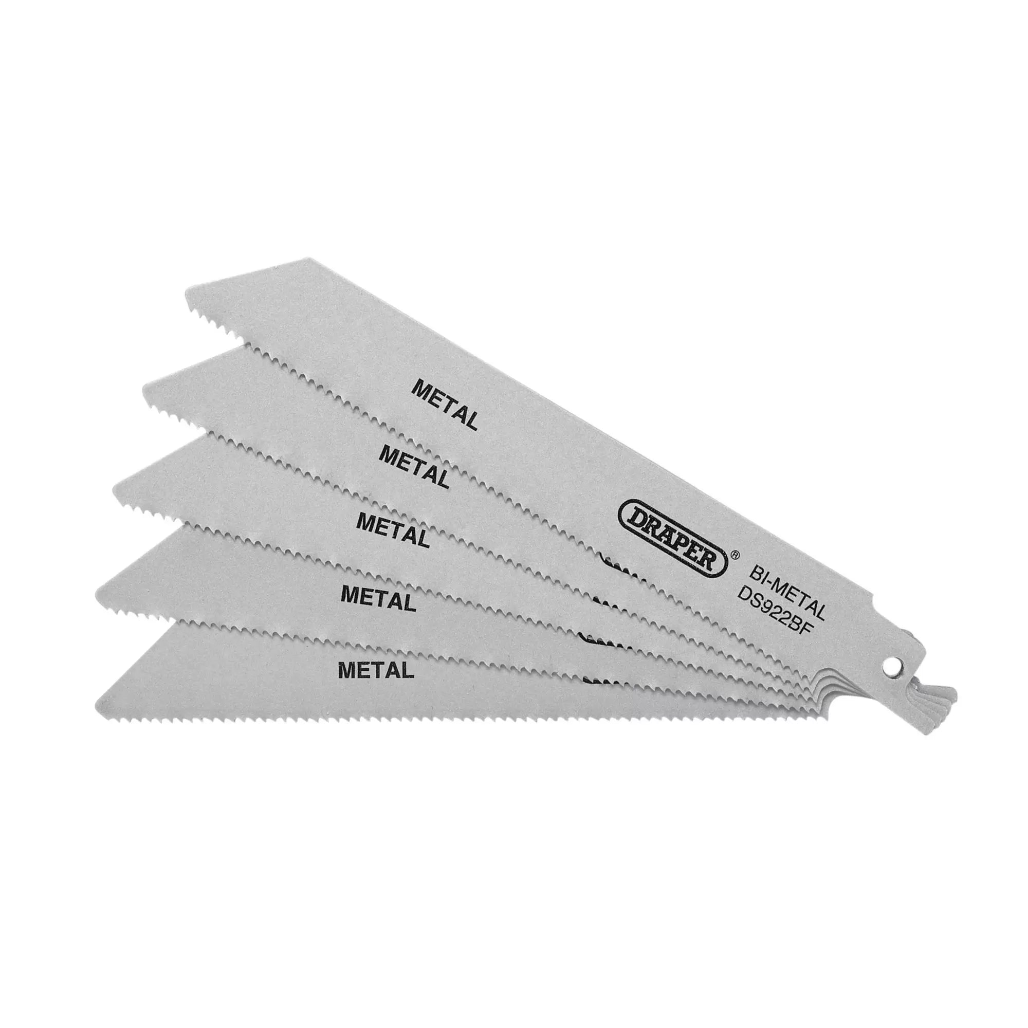Draper Bi-metal Reciprocating Saw Blades for Metal 150mm 14tpi Pack of 5