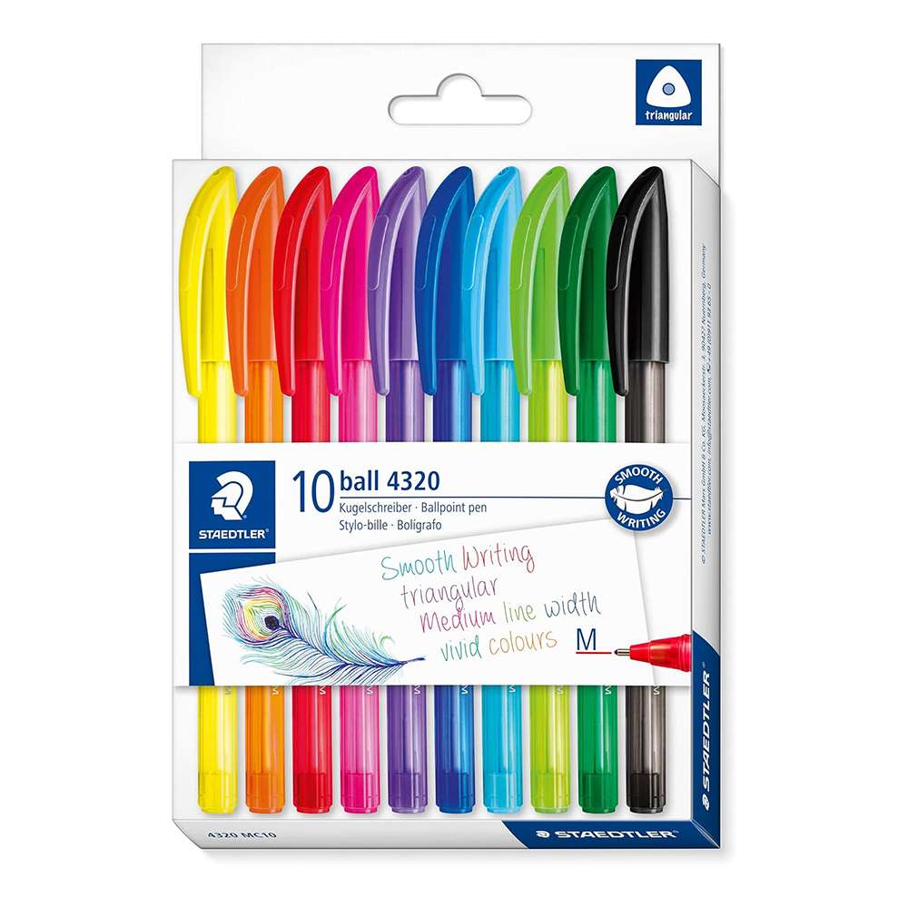 Staedtler Metallic Brush Marker Set 1–2 mm, Assorted Colours - Pack of 10