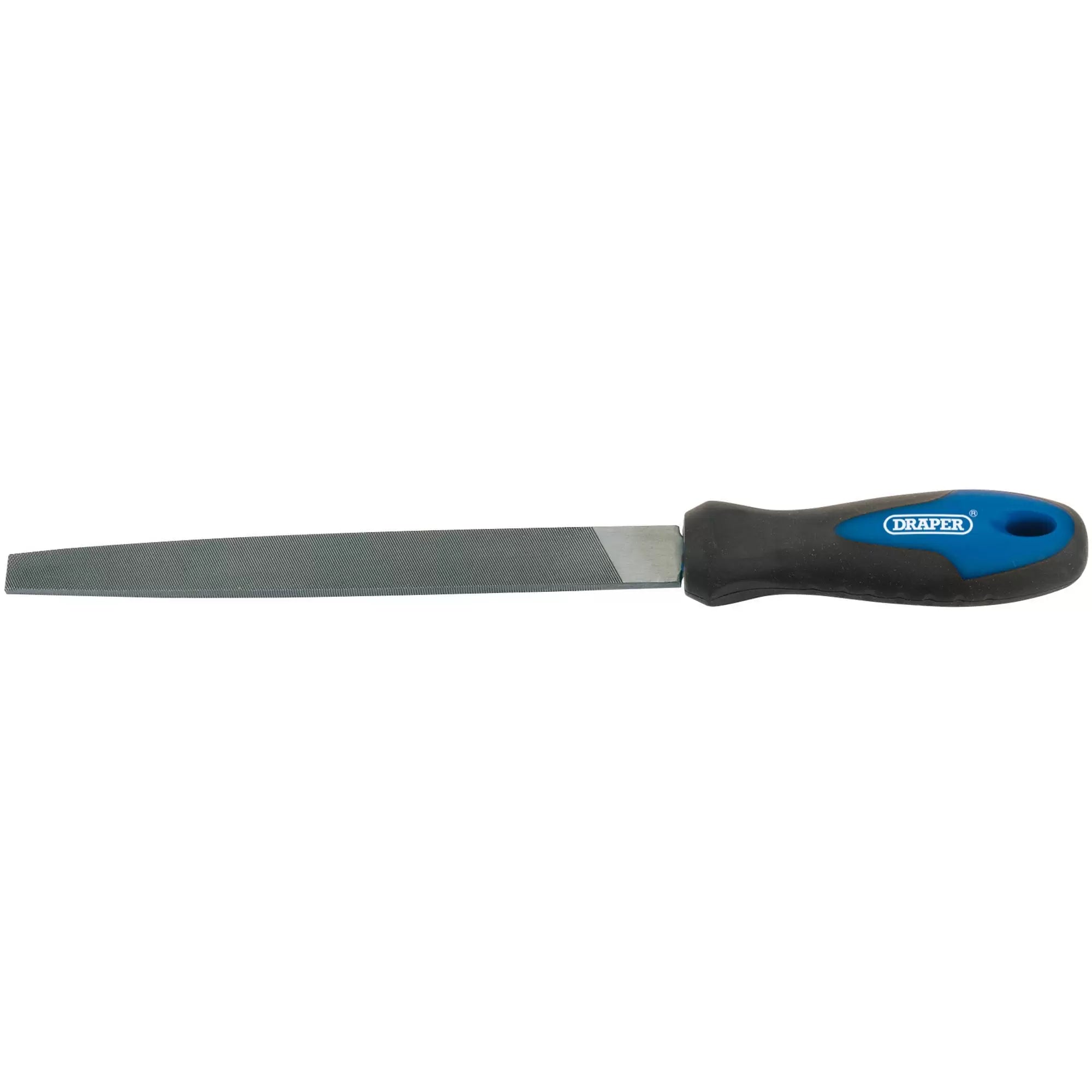 Draper Tools - 44952 - Engineers Flat Second Cut File with Soft Grip Handle, 200mm