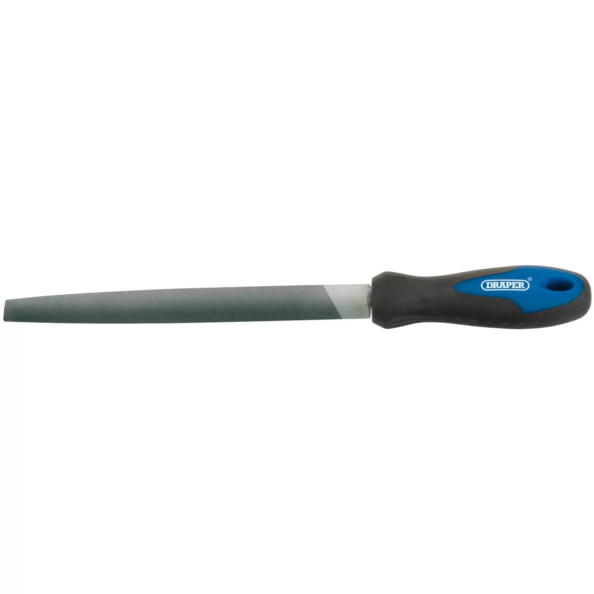 Draper Tools - 44954 - Engineers Half Round Second Cut File with Soft Grip Handle, 200mm