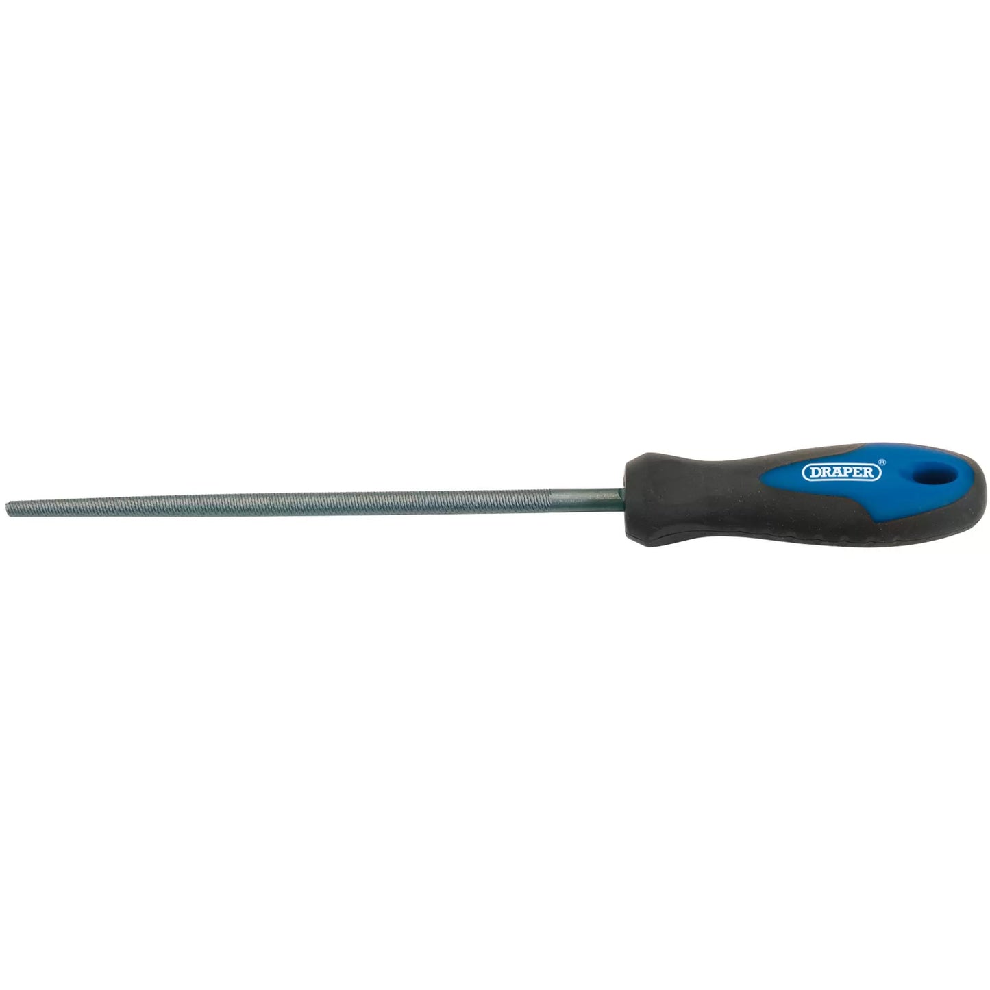 Draper Tools - 44955 - Soft Grip Engineers Round File and Handle, 200mm