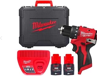 Milwaukee  M12BLDDRC-202C 12v Compact Brushless Drill Driver Kit - 2 x 2.0ah Batteries