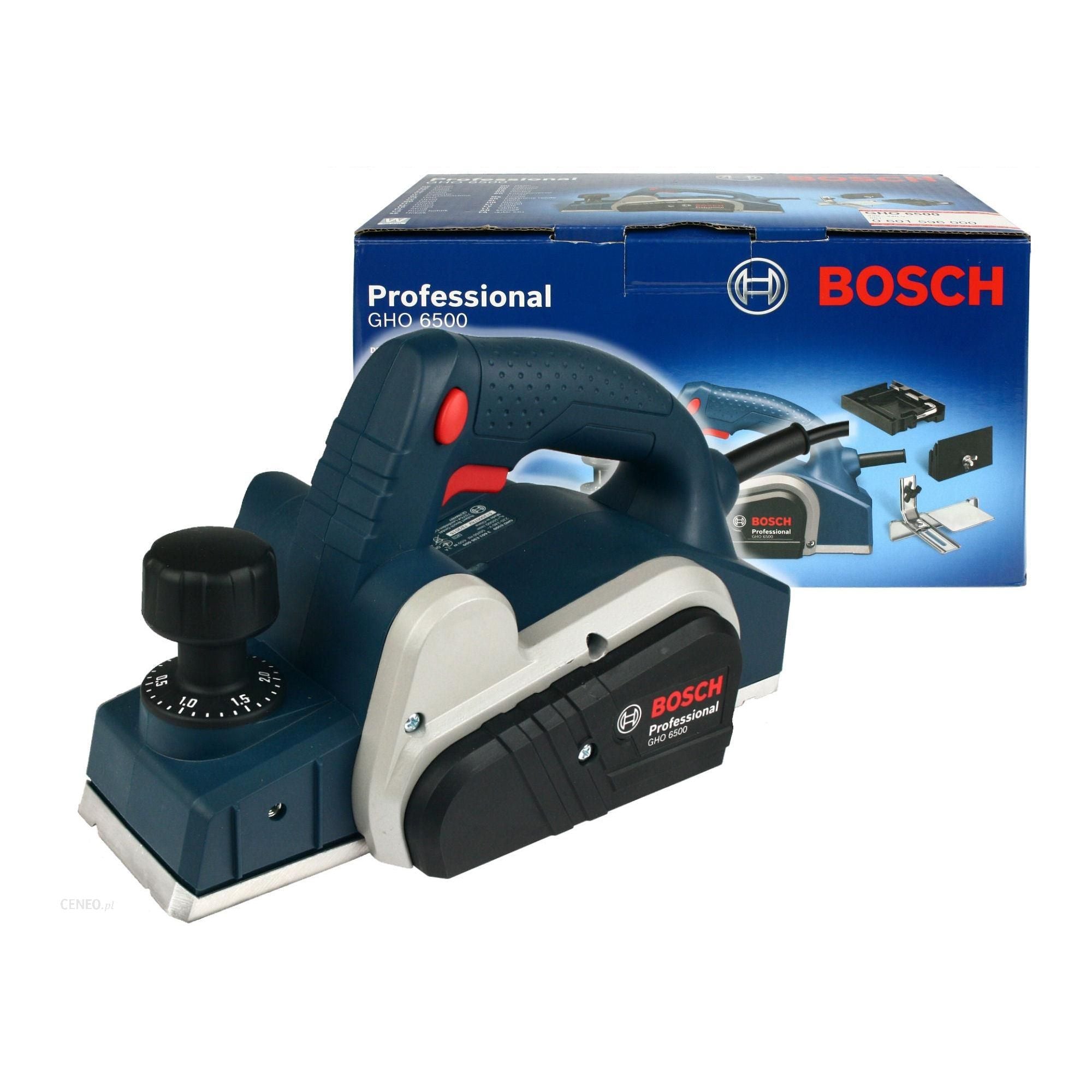 Bosch GHO 6500 Electric Hand Planer – 650W, 82mm, Depth &amp; Bevel Adjustment